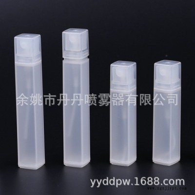 廠家供應10ml15ml塑料新款方管噴瓶 試用裝卡扣香水筆 塑料香水瓶