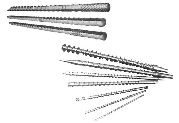 塑料機(jī)械配件_注塑機(jī)螺桿種類_65熔噴布機(jī)單螺桿