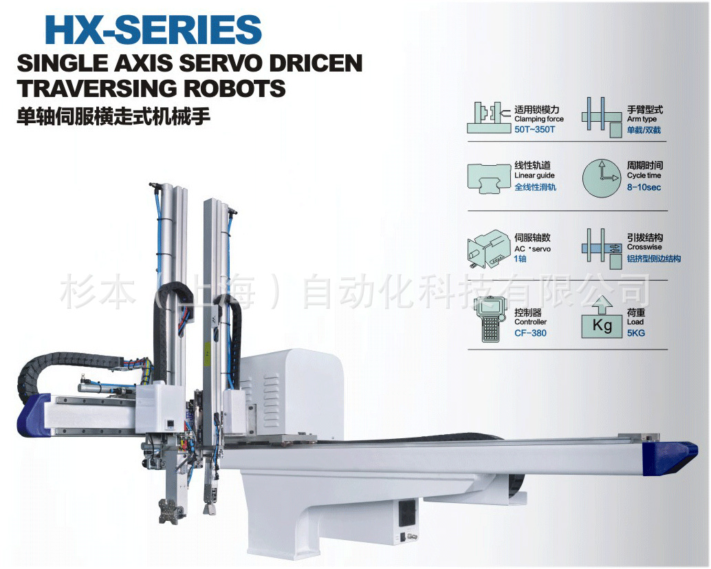 單軸伺服橫走式機(jī)械手-杉本科技