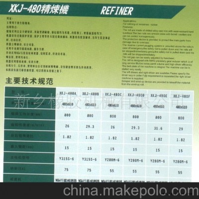 供應(yīng)XKJ-480B精煉機(jī)refining mill （稀油潤滑）