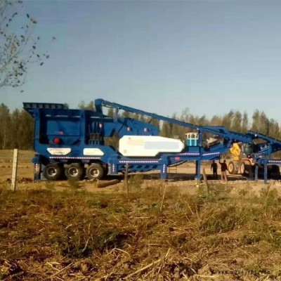 移動破碎站建筑垃圾破碎 專業(yè)生產移動破碎站價廠家 移動式石灰石制砂生產線設備 輪胎式石料破碎站 花崗巖移動破碎站