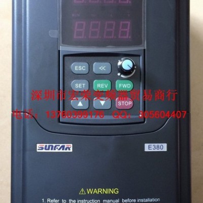 供應(yīng)SUNFAR變頻器E380-4T0075G/0110P 吹膜機用變頻器7.5KW