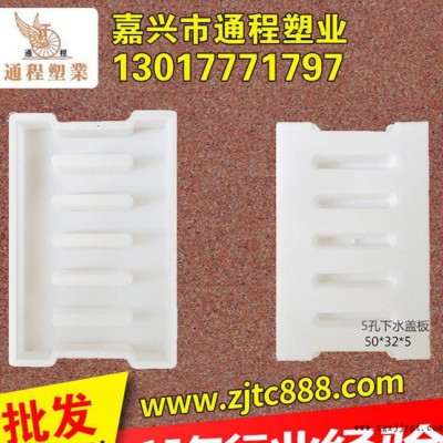 溝渠溝蓋板塑料模具 5孔下水蓋板塑料模具 50x32x5