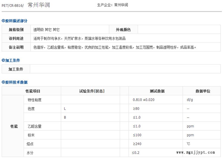 PET  CR-8816 常州華潤